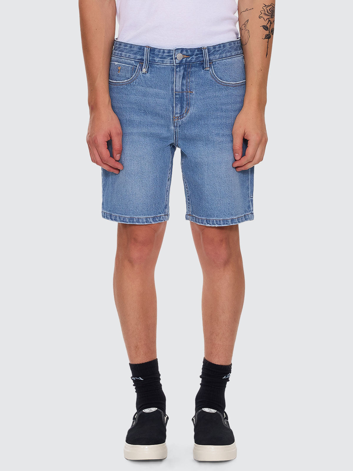 Bones Hemmed Denim Short - Dark Dust Blue 26