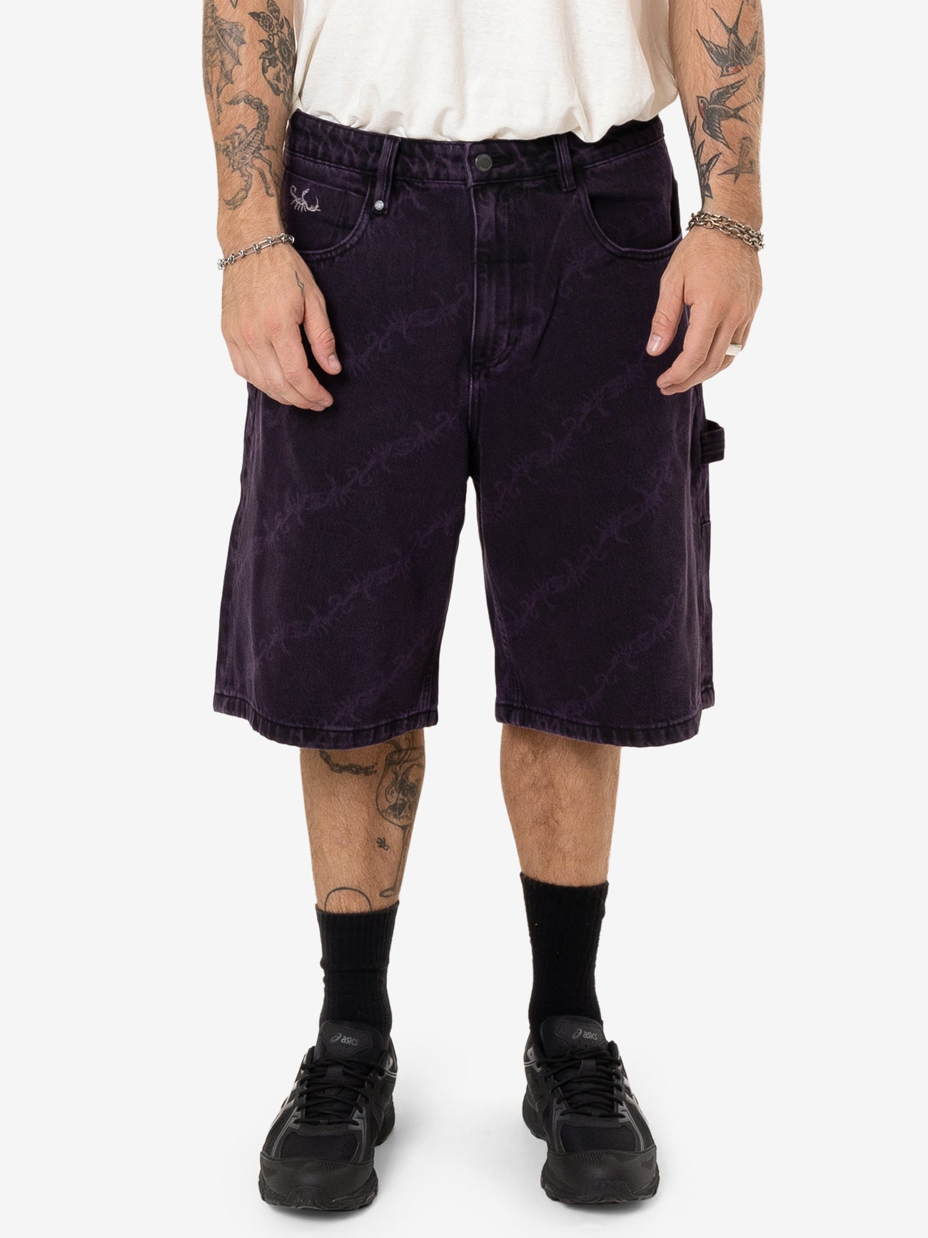 Thrills x Epokhe Big Slacker Denim Short - Black/Purple