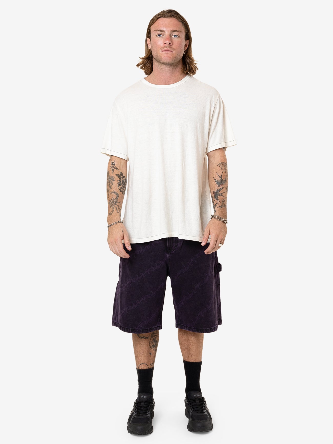 Thrills x Epokhe Big Slacker Denim Short - Black/Purple