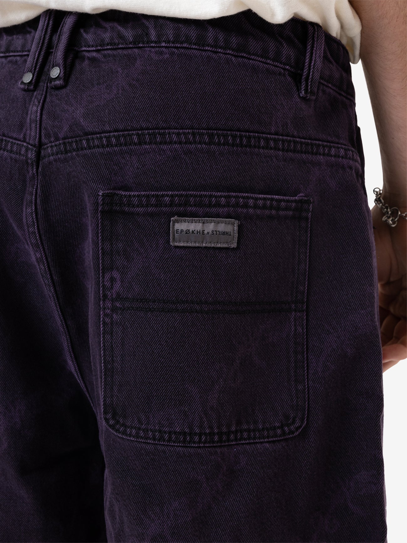 Thrills x Epokhe Big Slacker Denim Short - Black/Purple