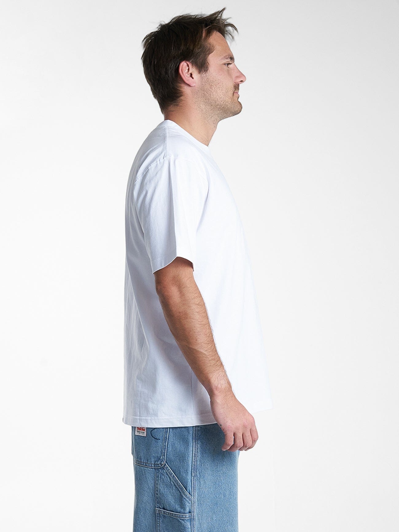 Hard Yakka X Thrills Oversize Pocket Tee - White