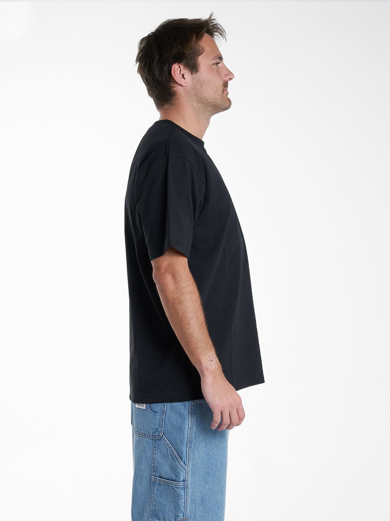 Hard Yakka X Thrills Oversize Pocket Tee - Black