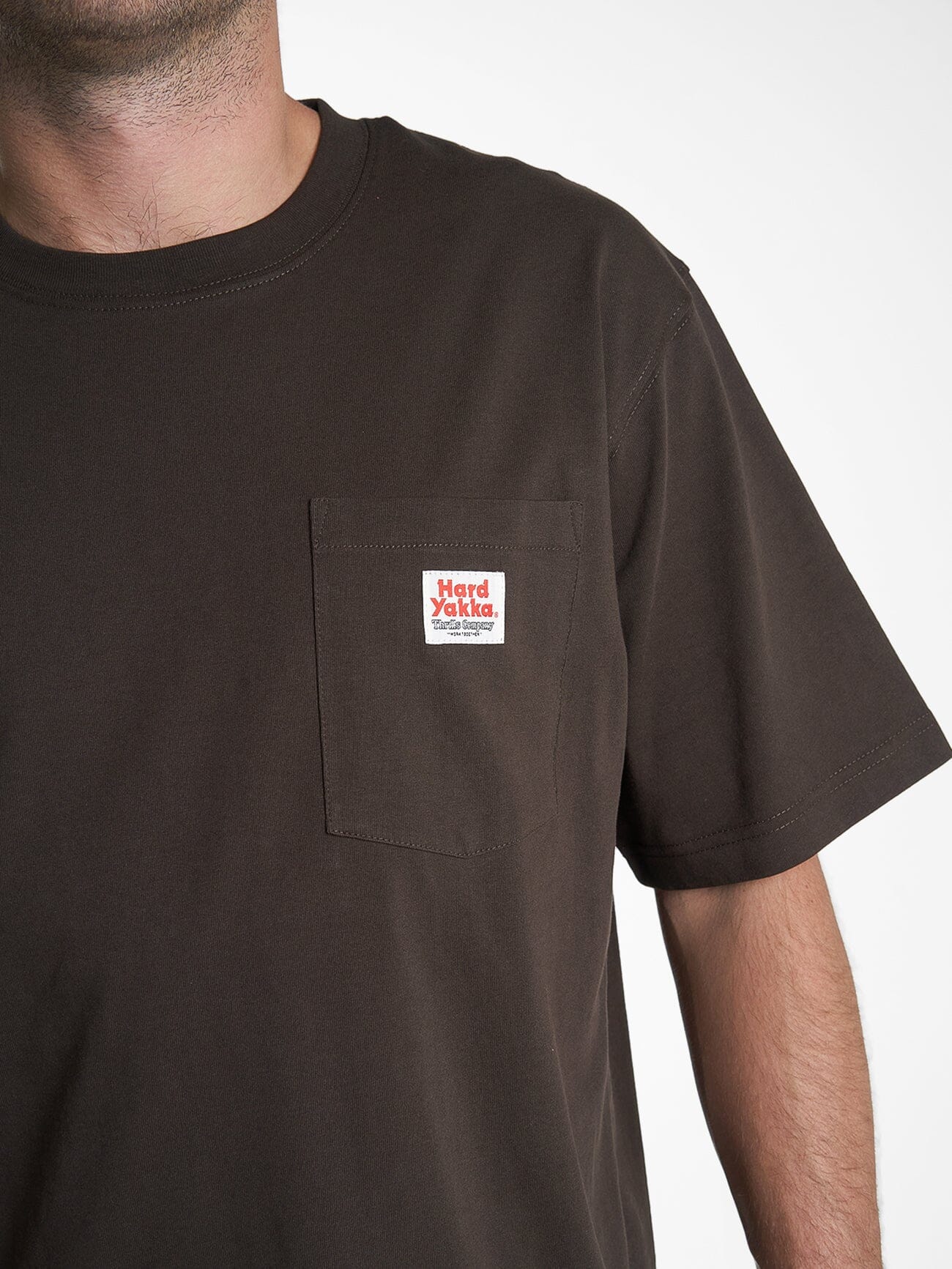 Hard Yakka X Thrills Oversize Pocket Tee - Postal Brown