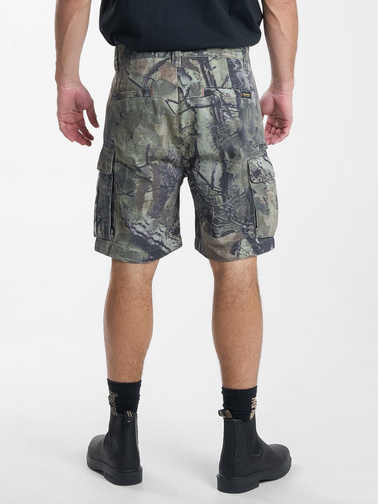 Hard Yakka X Thrills Slacker Cargo Short - Woodland Camo