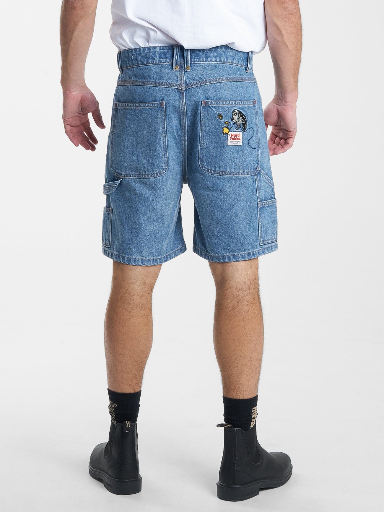 Hard Yakka X Thrills Carpenter Short - Drill Blue