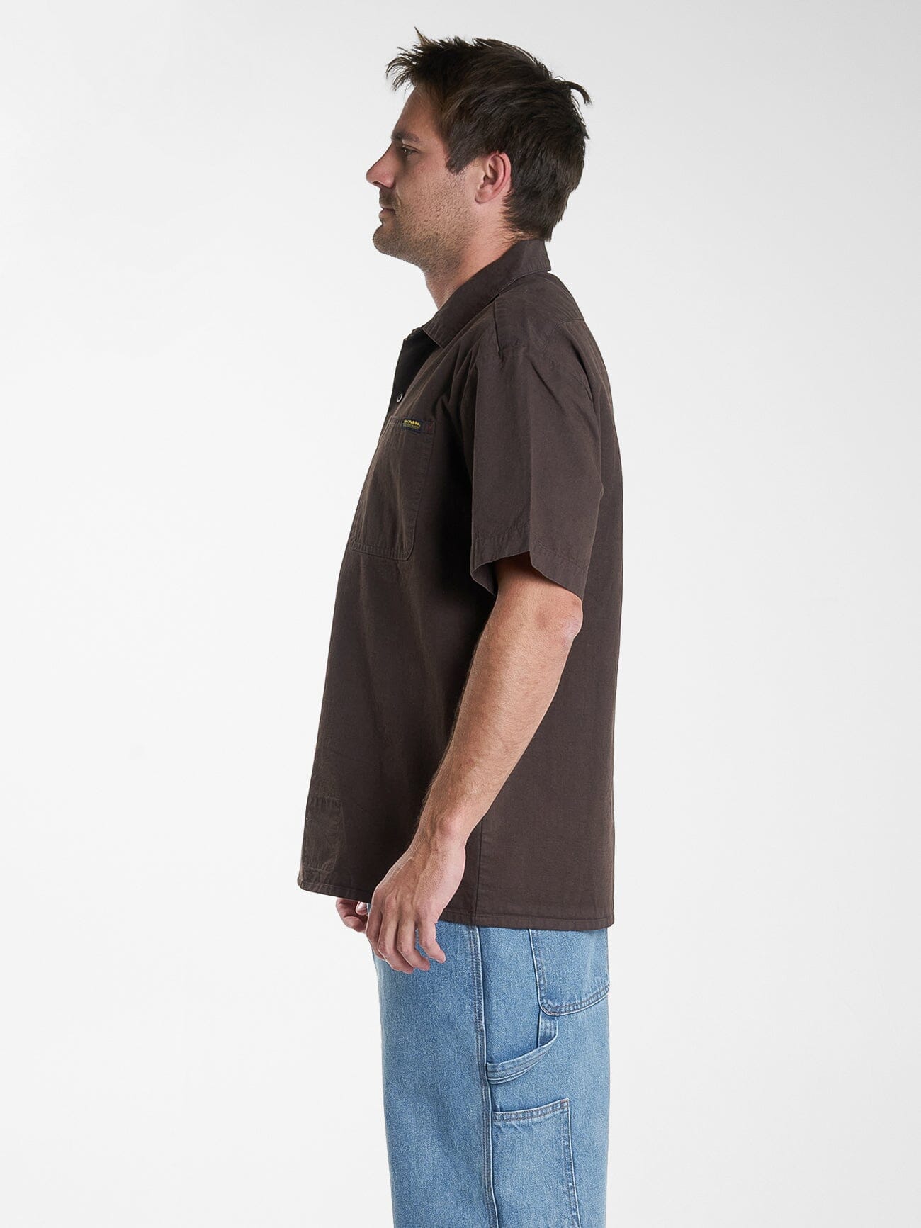 Hard Yakka X Thrills Short Sleeve Shirt - Postal Brown