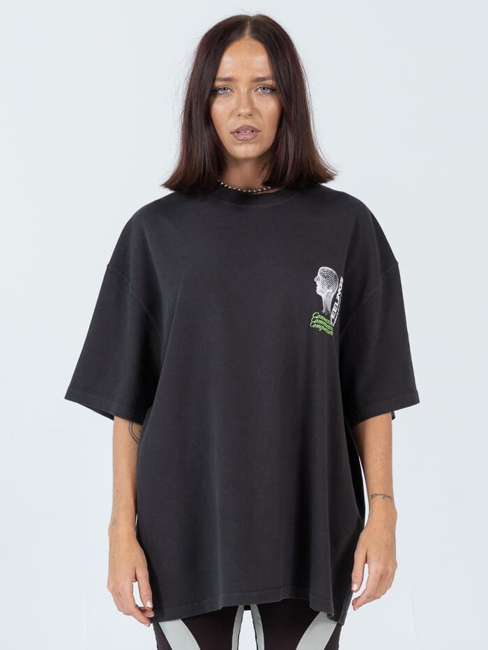 New Age Oversize Heavyweight Tee - Vintage Black Overdye
