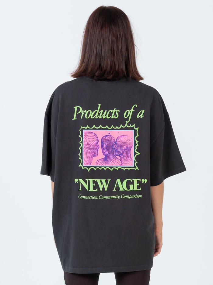 New Age Oversize Heavyweight Tee - Vintage Black Overdye