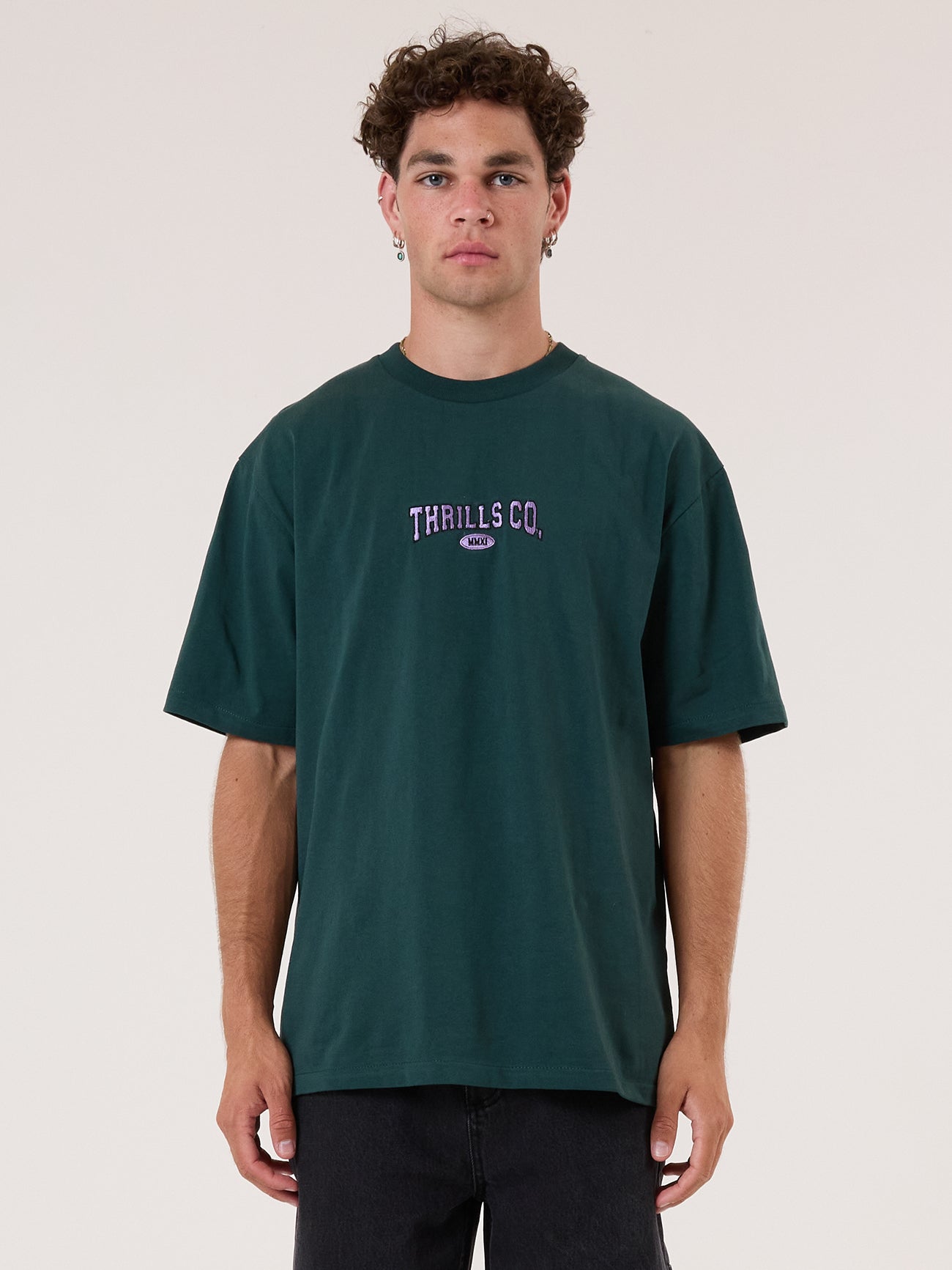 Recruit Oversized Fit Tee - Forrest Green