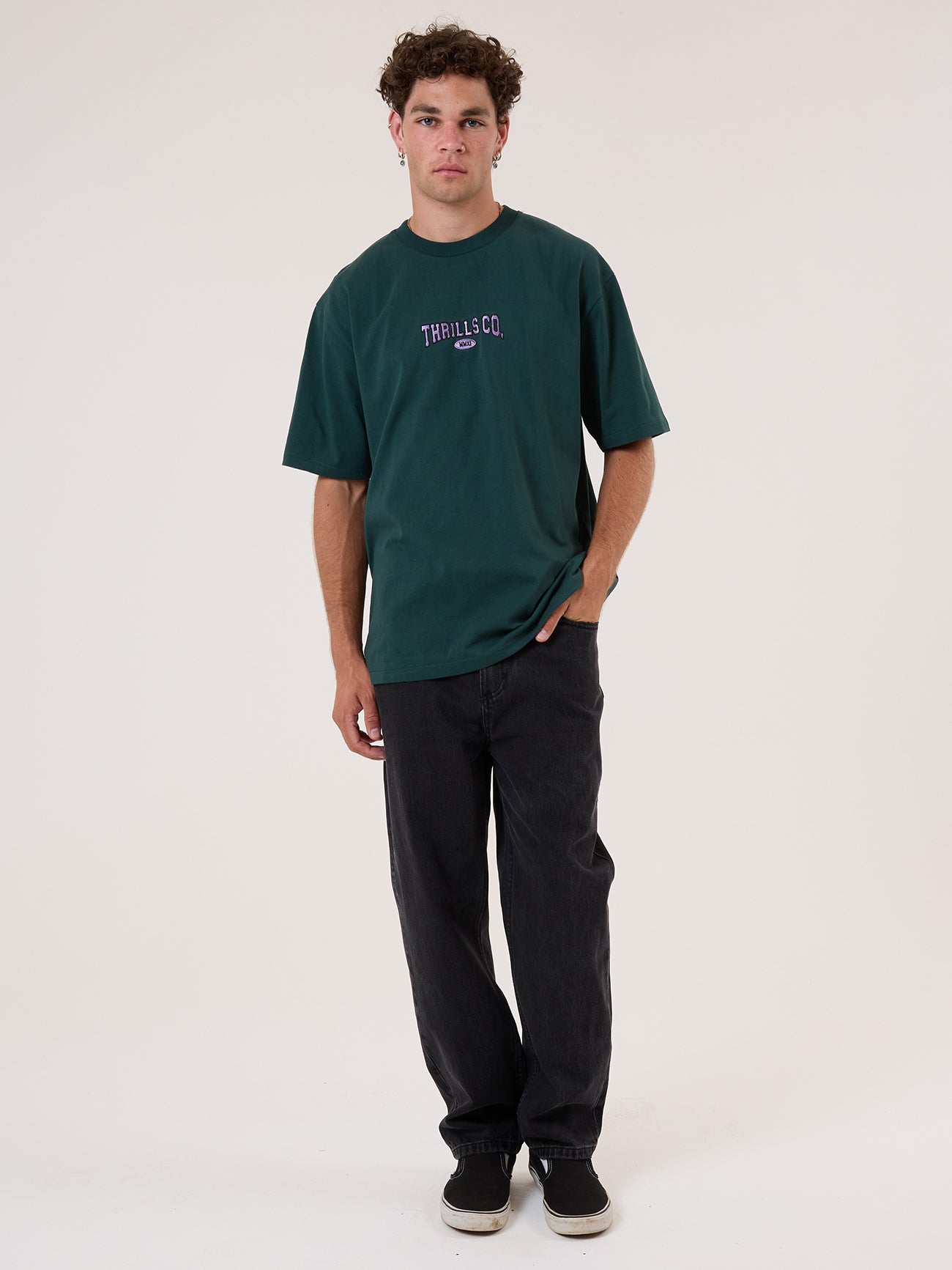 Recruit Oversized Fit Tee - Forrest Green