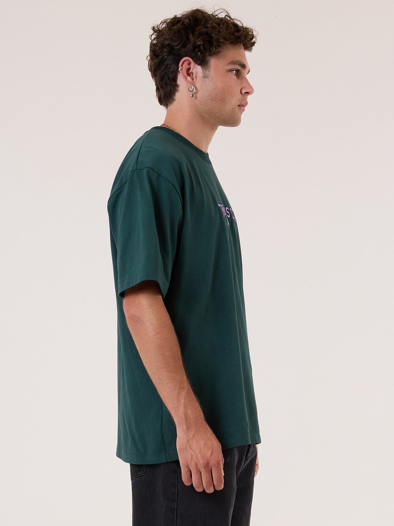 Recruit Oversized Fit Tee - Forrest Green