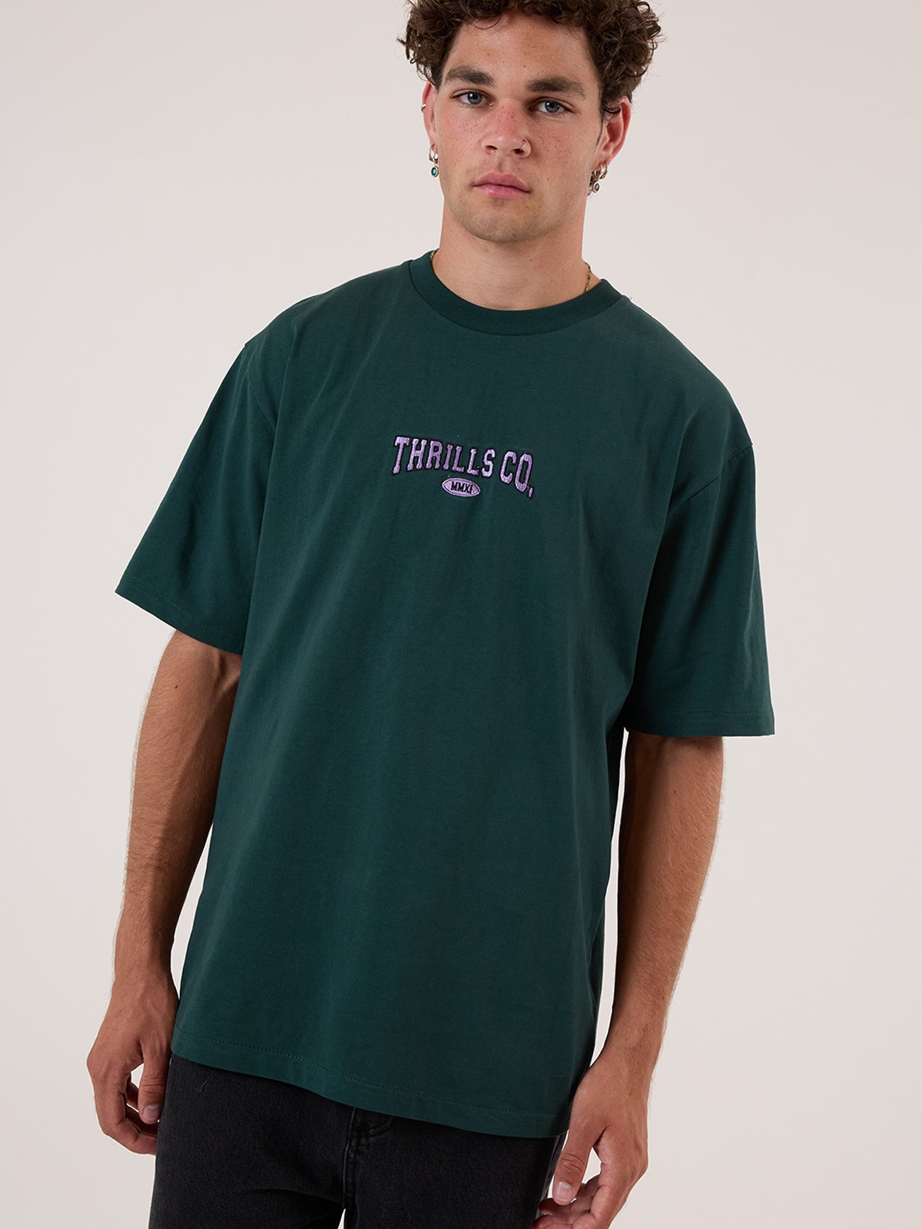 Recruit Oversized Fit Tee - Forrest Green