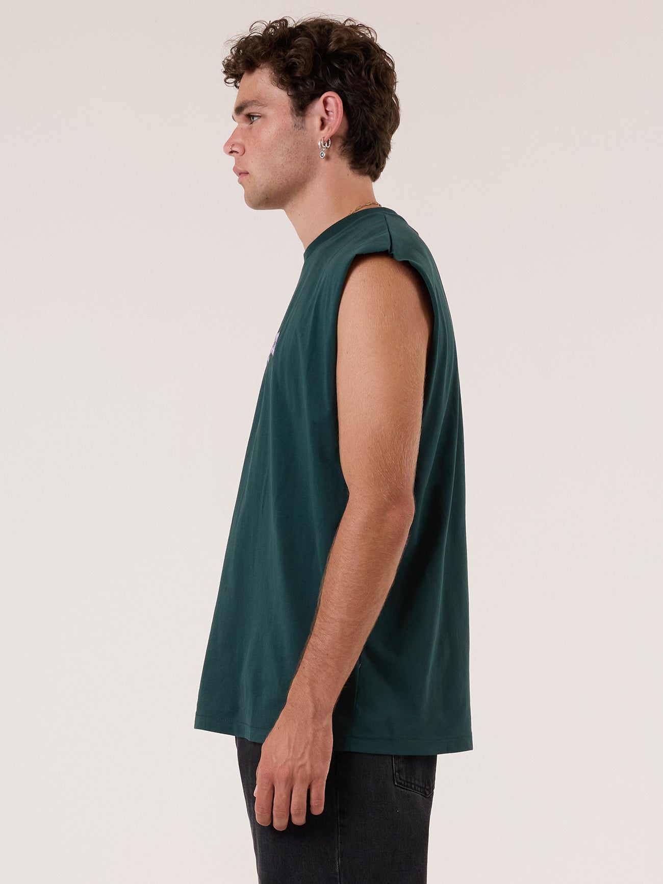 Recruit Merch Fit Muscle Tee - Forest Green