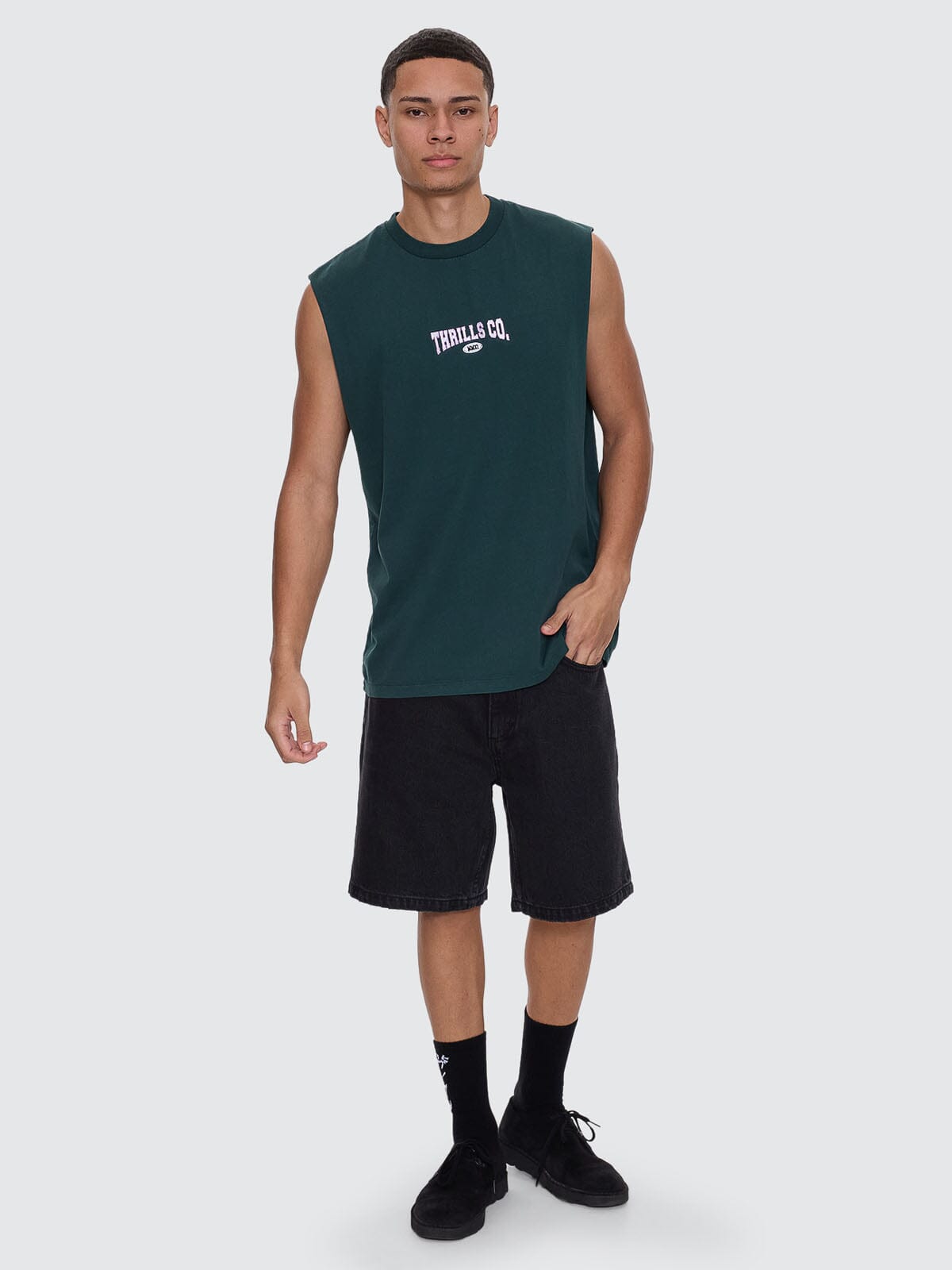 Recruit Merch Fit Muscle Tee - Forest Green