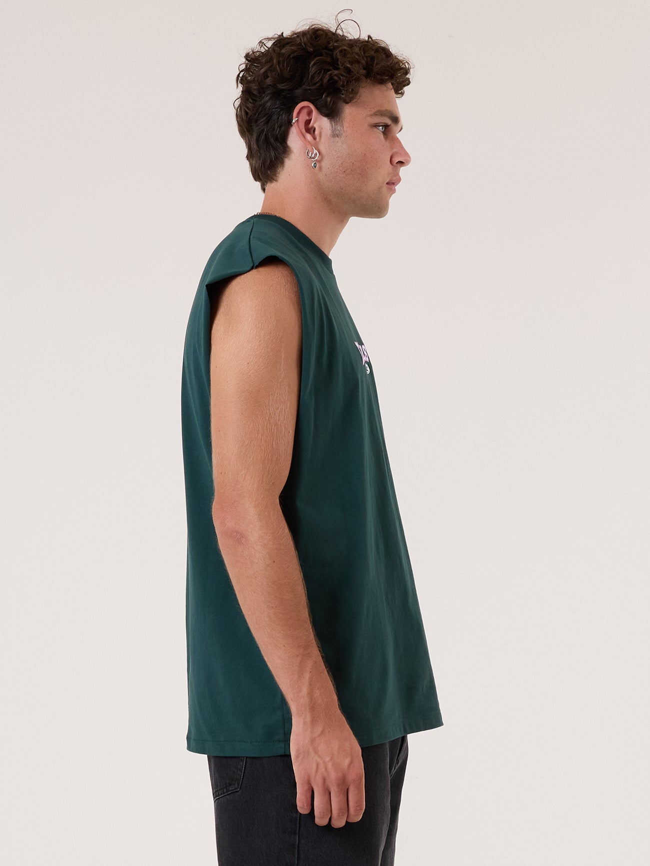 Recruit Merch Fit Muscle Tee - Forest Green