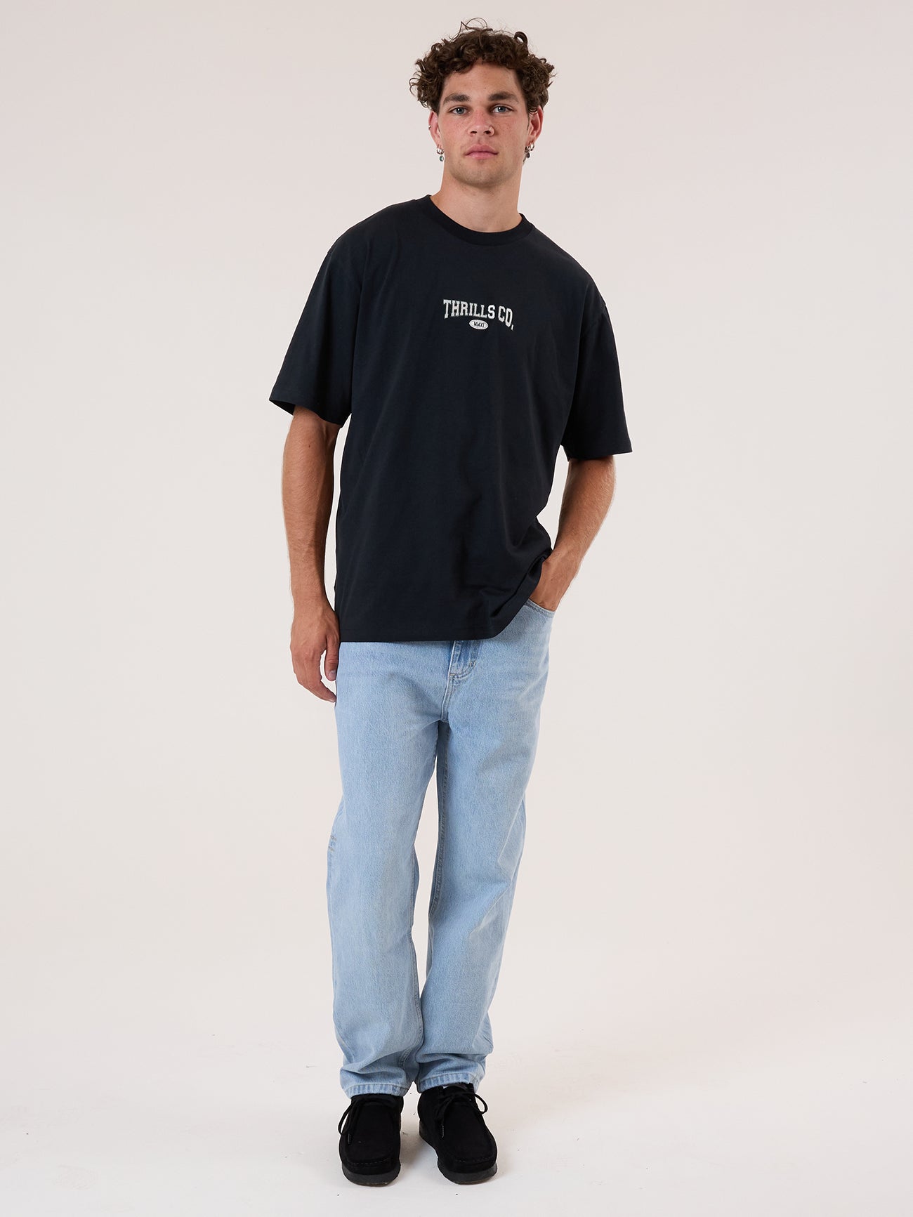 Recruit Oversized Fit Tee - Washed Black