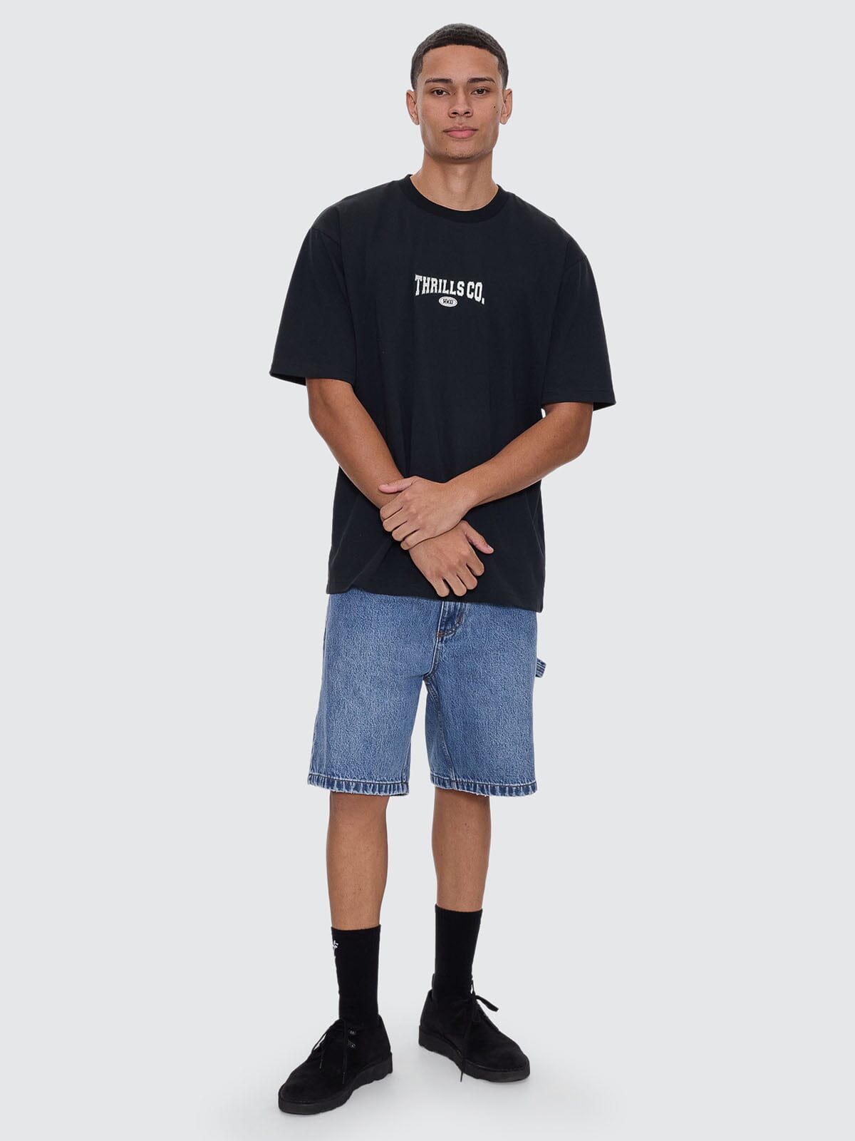 Recruit Oversized Fit Tee - Washed Black