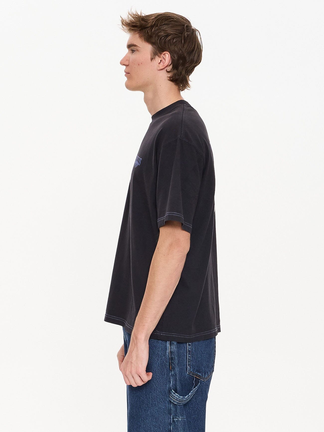 Dispatch Box Fit Cropped Tee - Dark Navy