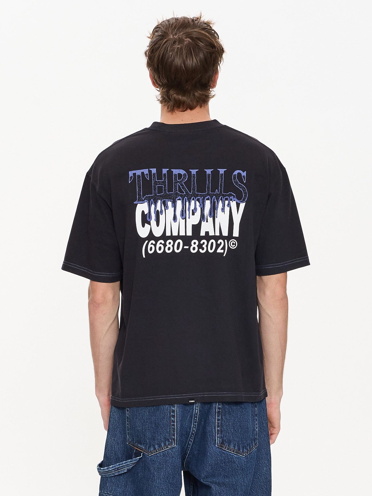 Dispatch Box Fit Cropped Tee - Dark Navy