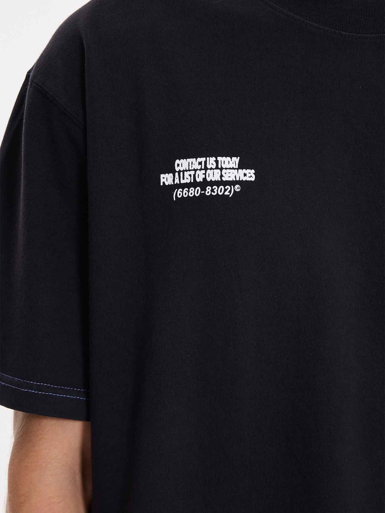 Dispatch Box Fit Cropped Tee - Dark Navy