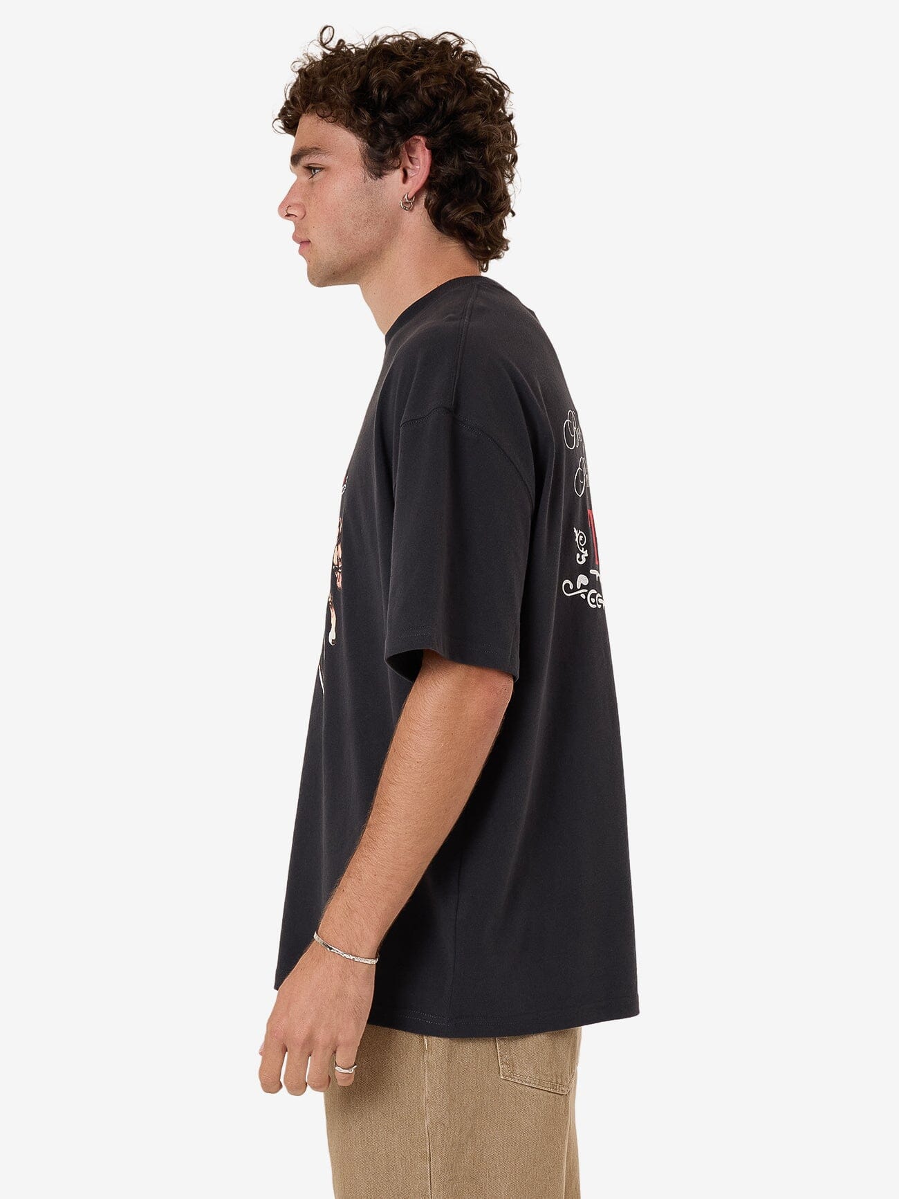 Eternal Outlaw Box Fit Oversize Tee - Washed Black XS