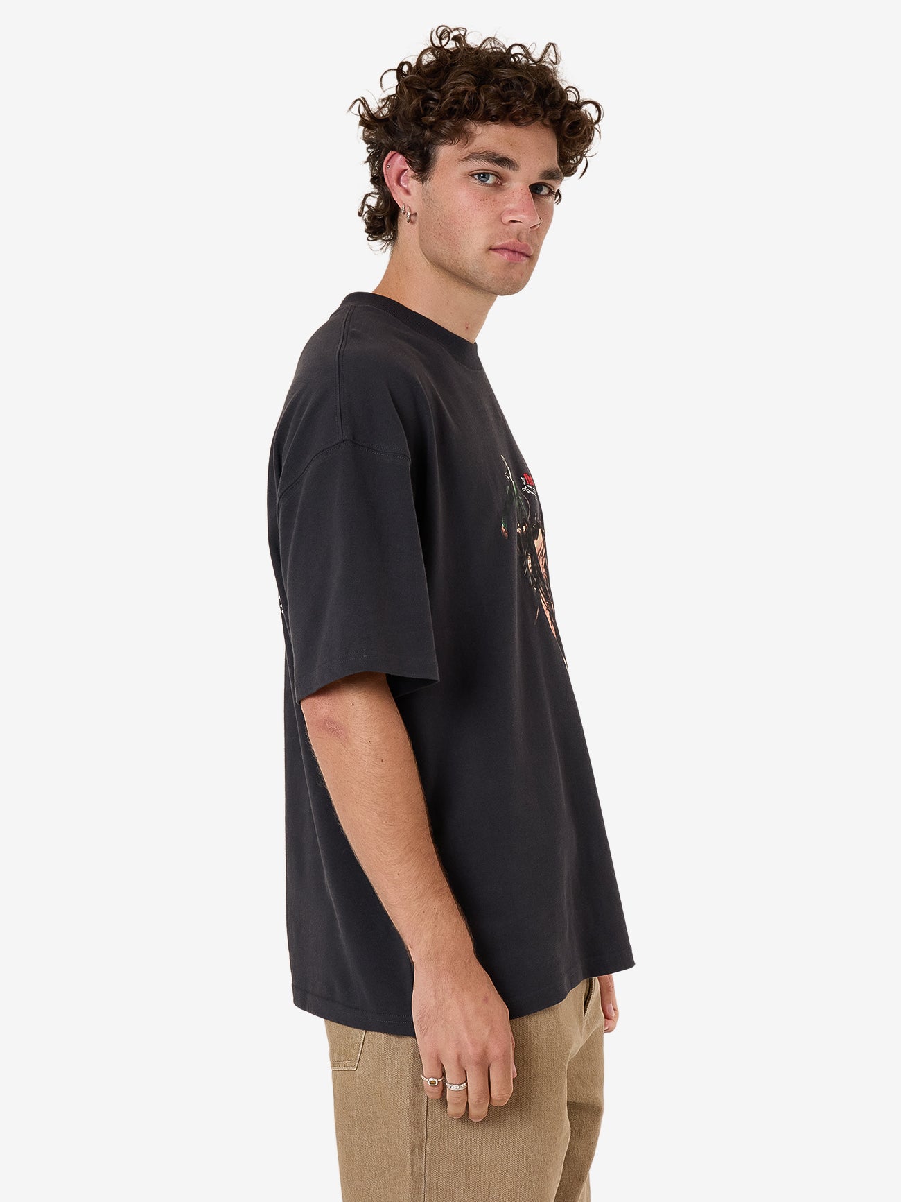 Eternal Outlaw Box Fit Oversize Tee - Washed Black XS