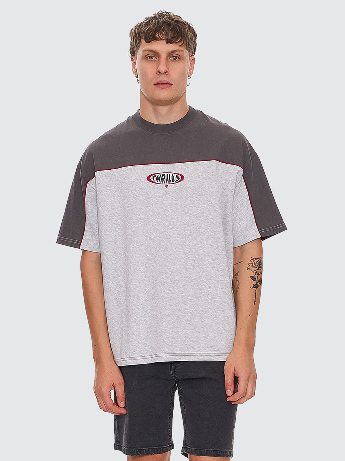 Shadowless Box Fit Oversize Tee - Snow Marle XS