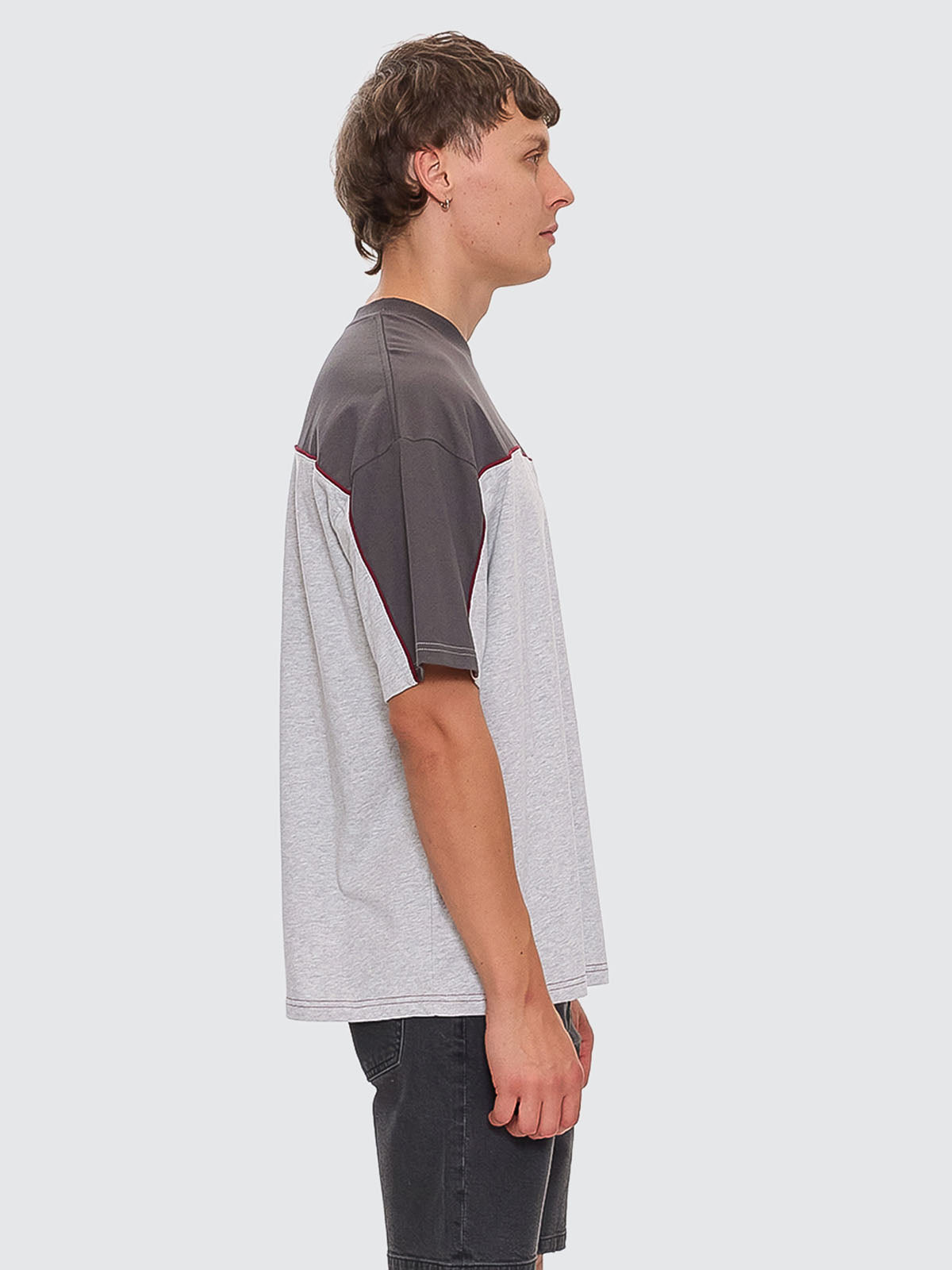 Shadowless Box Fit Oversize Tee - Snow Marle XS