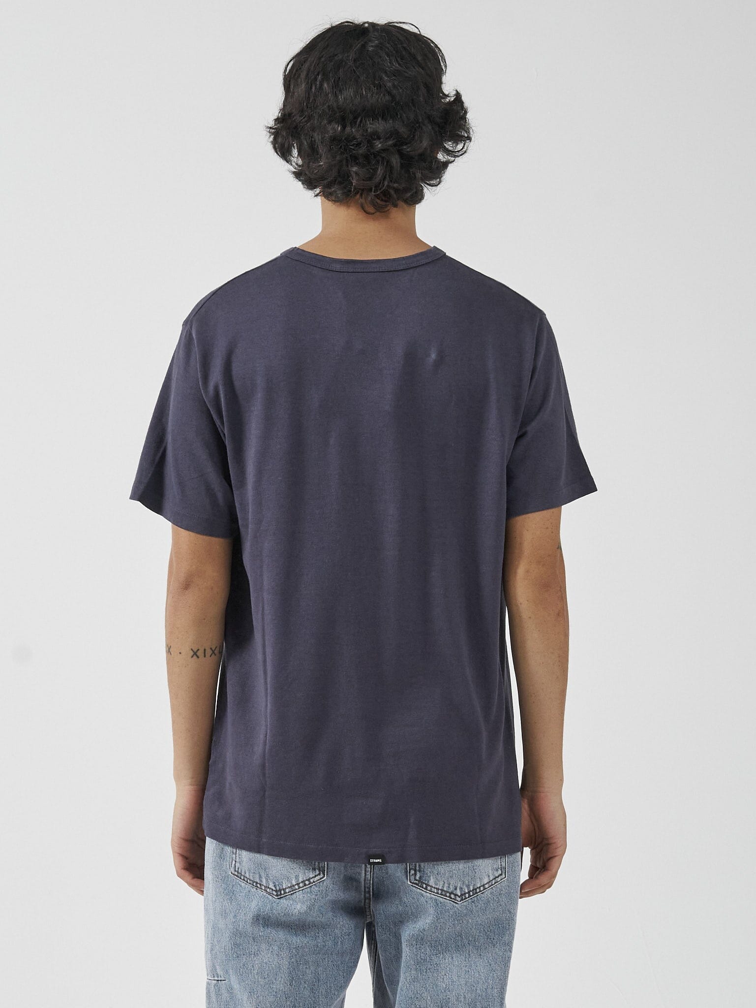 Hemp Thrills Embro Merch Fit Tee - Marine Blue
