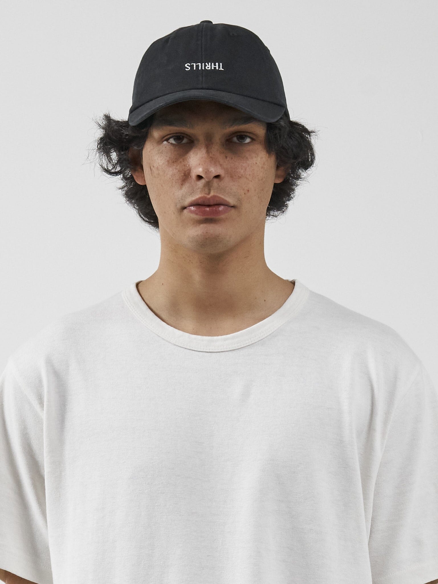 Minimal Thrills 6 Panel Cap - Washed Black