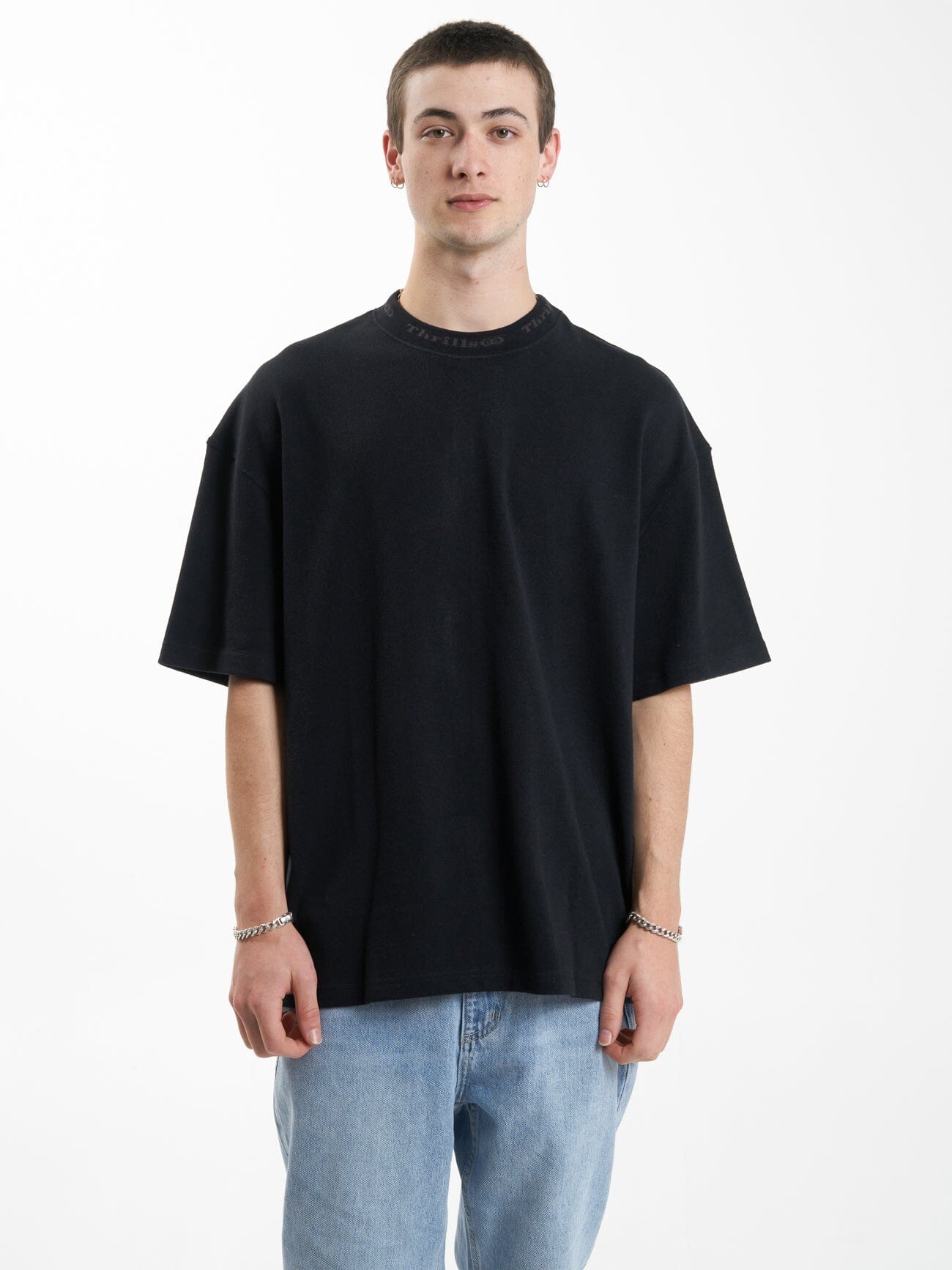 Cortex Box Fit Oversize Tee - Black