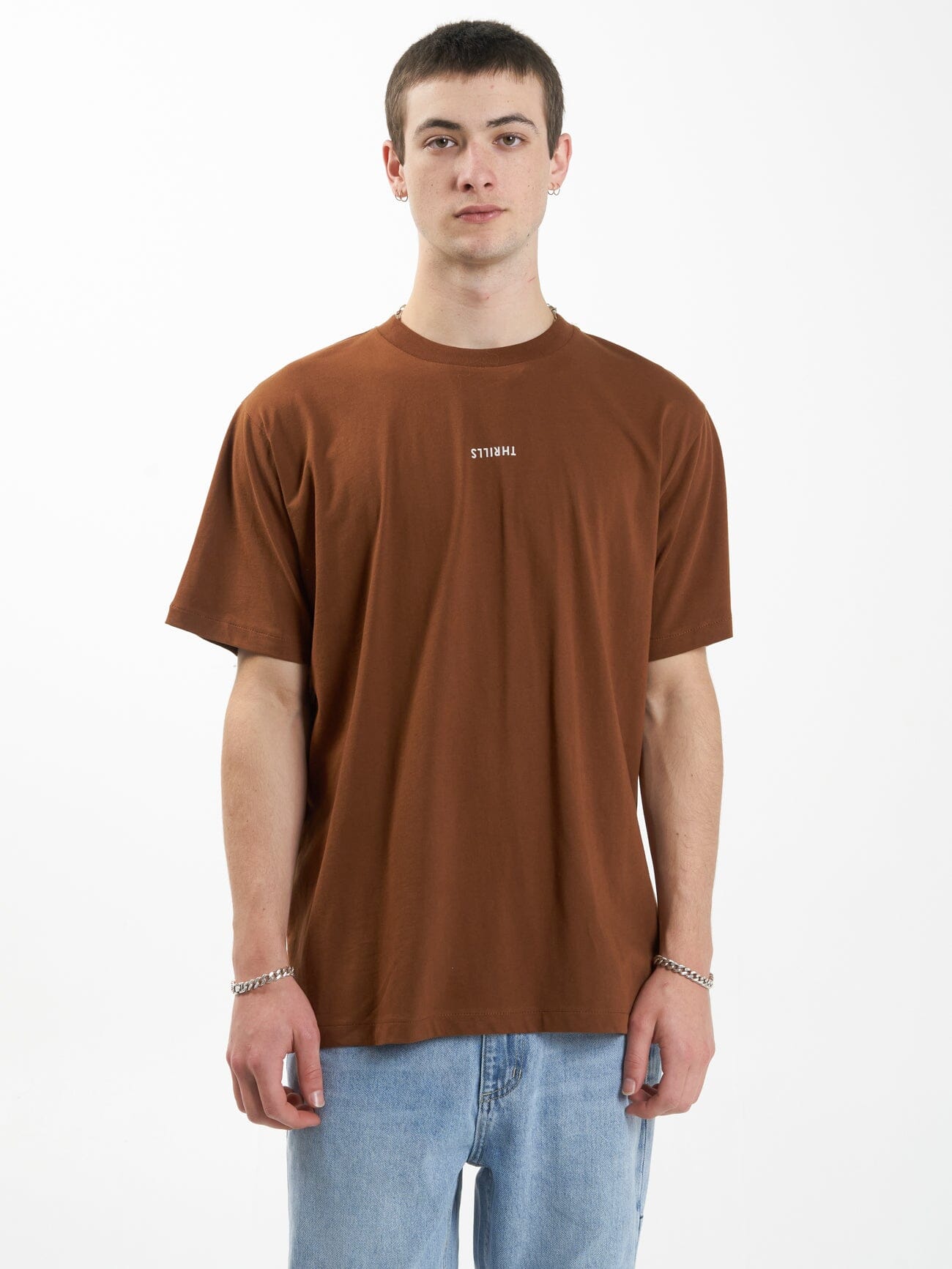 Minimal Thrills Merch Fit Tee - Chestnut