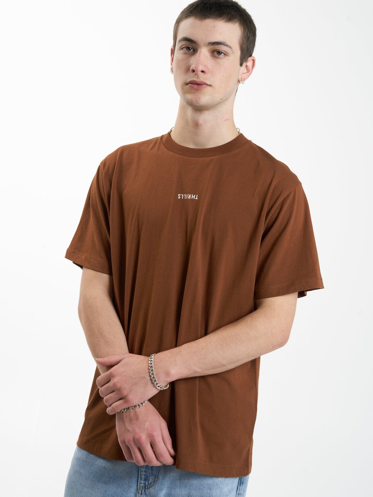 Minimal Thrills Merch Fit Tee - Chestnut