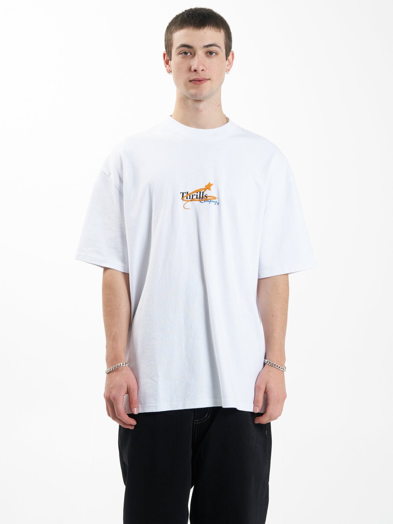 Earthdrone Box Fit Oversize Tee - White