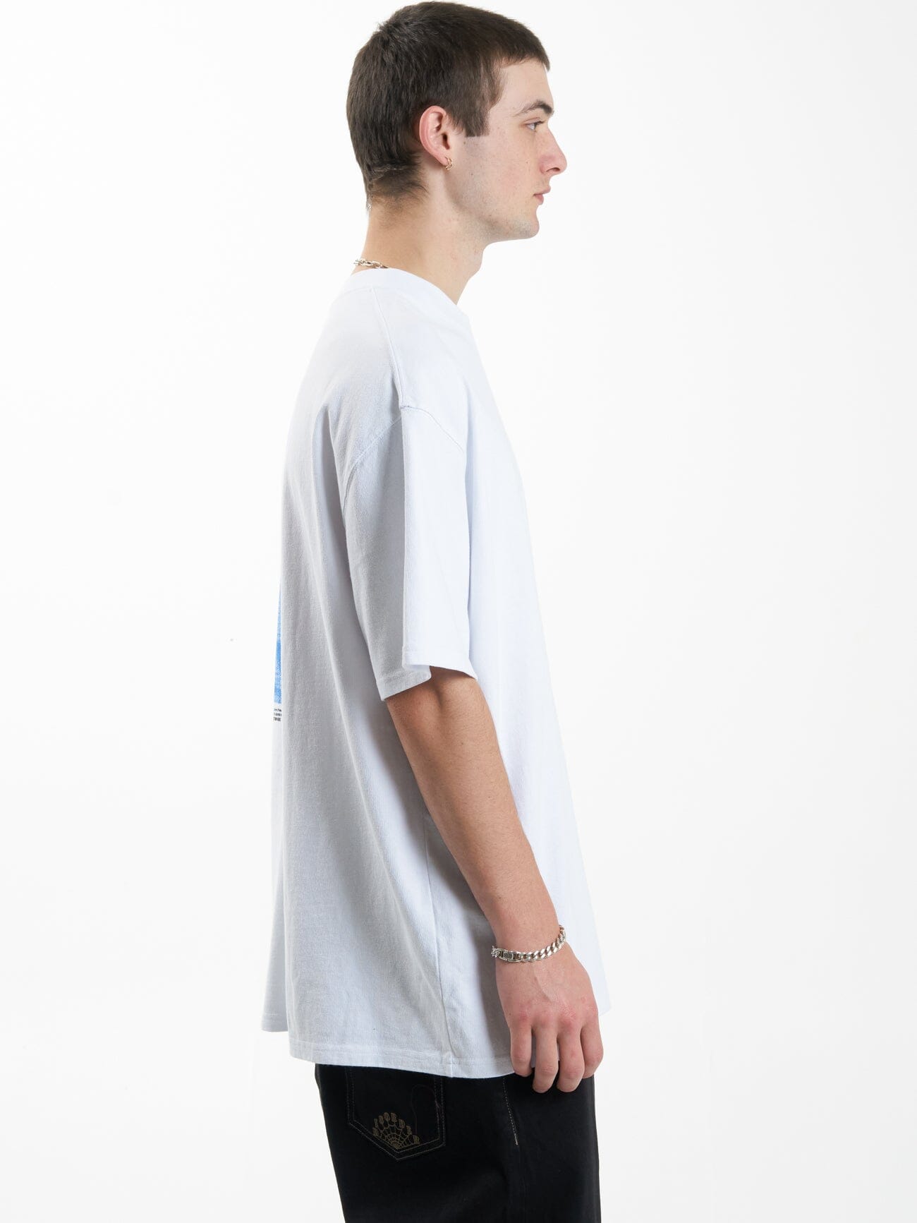 Earthdrone Box Fit Oversize Tee - White