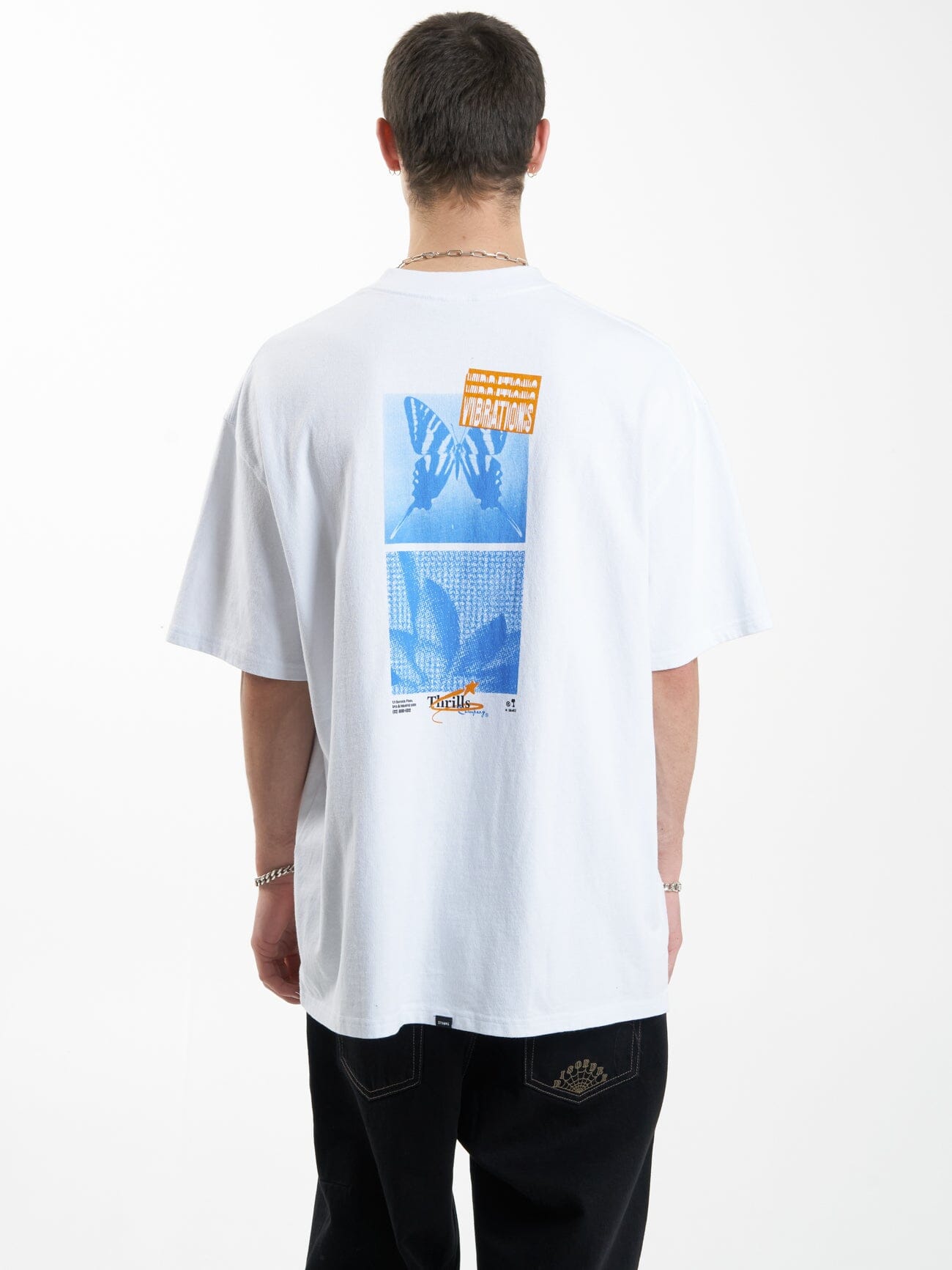 Earthdrone Box Fit Oversize Tee - White