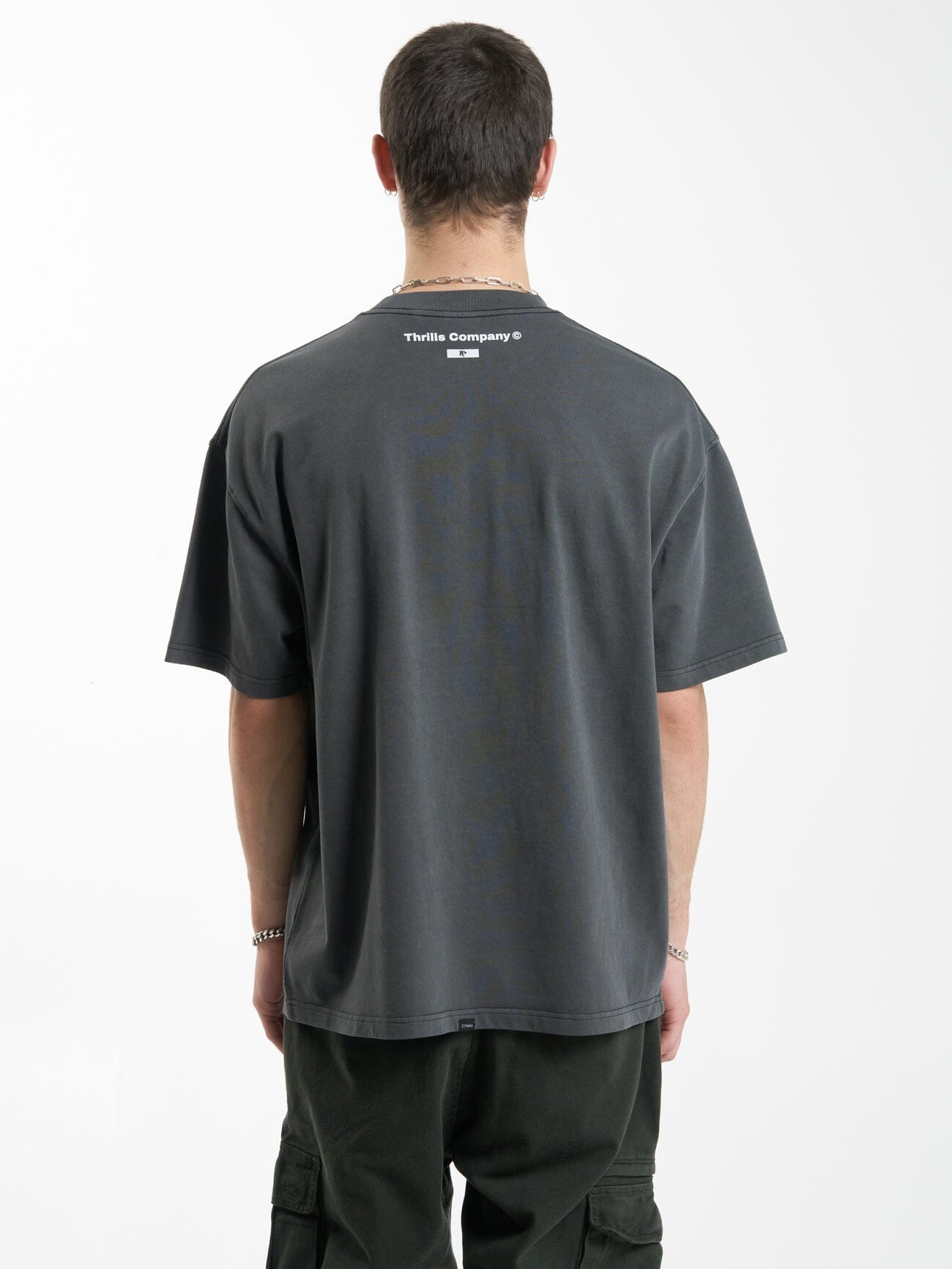 Stand Firm Box Fit Oversize Tee - Merch Black