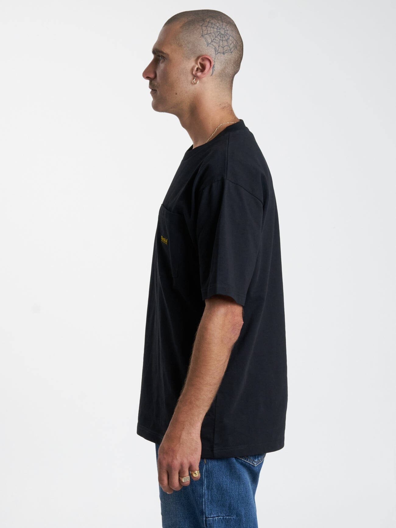 Thrills Union Oversize Fit Pocket Tee - Black