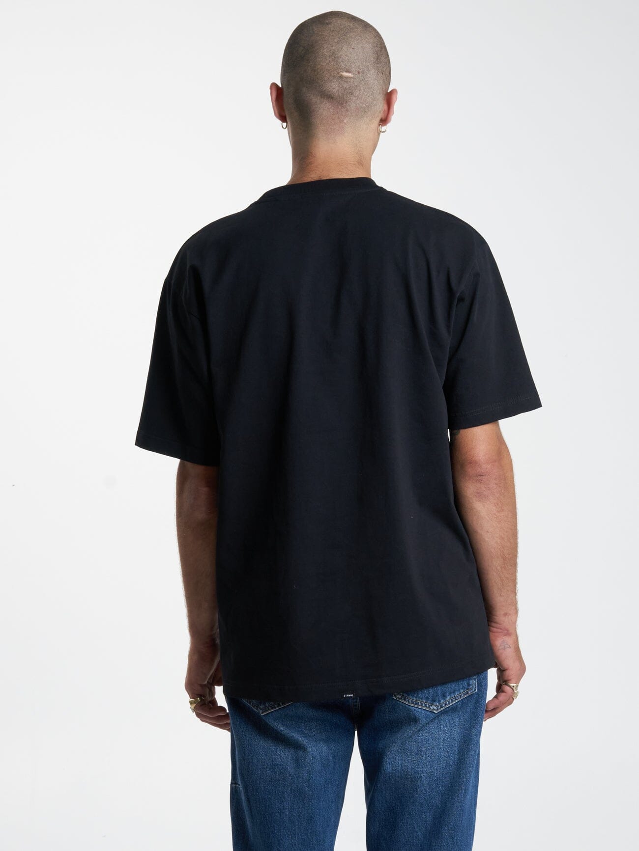 Thrills Union Oversize Fit Pocket Tee - Black