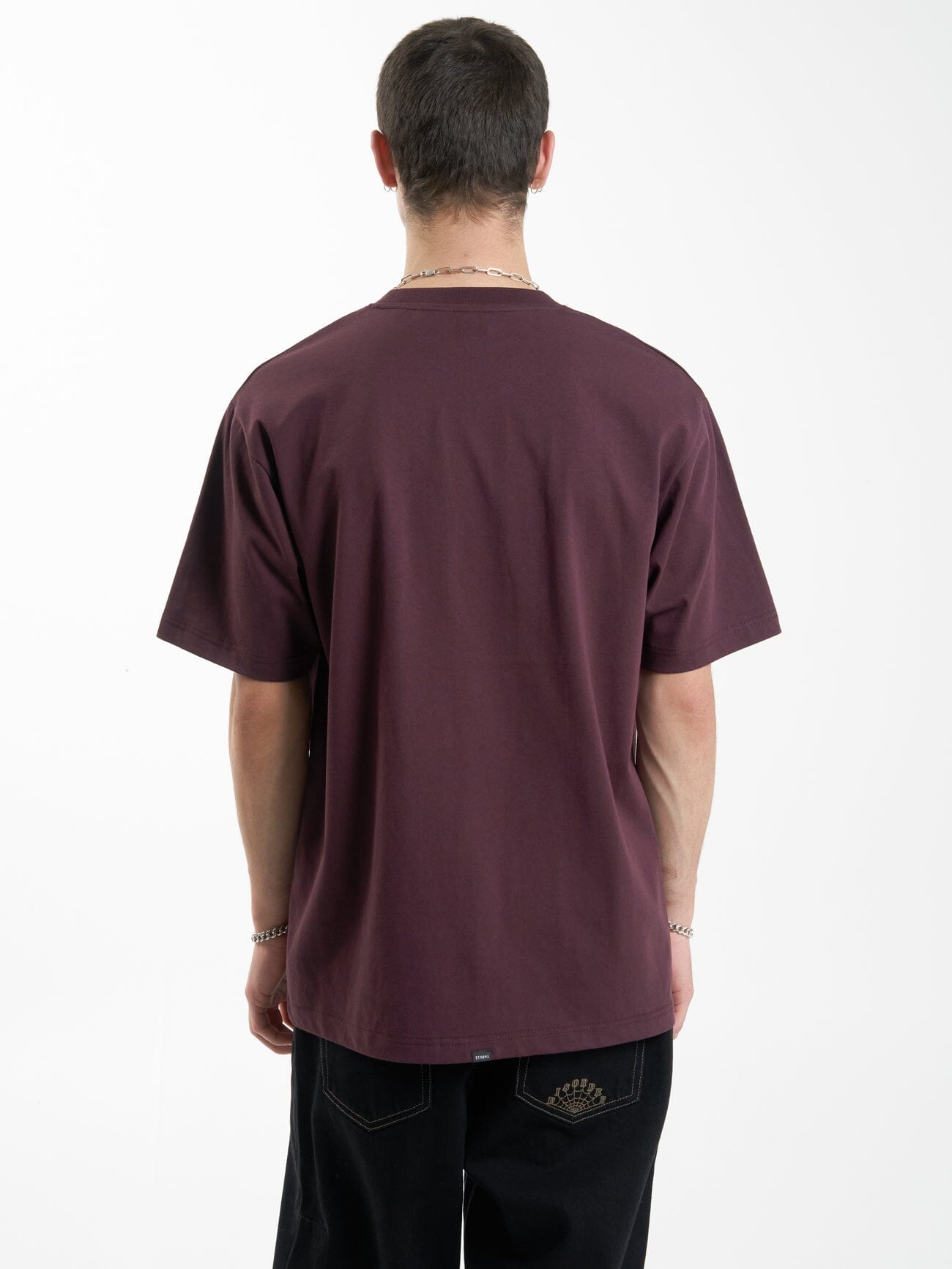 Thrills Union Oversize Fit Pocket Tee - Wine