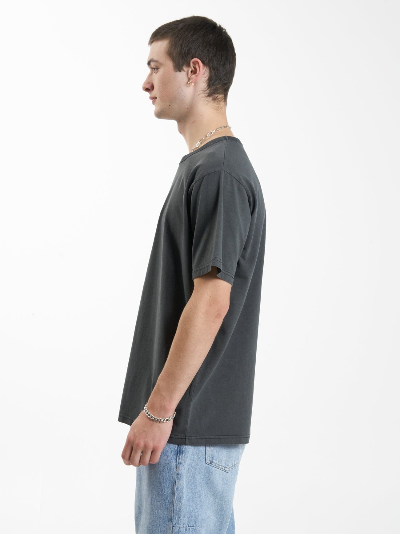 Thrills Workwear Embro Merch Fit Tee - Merch Black