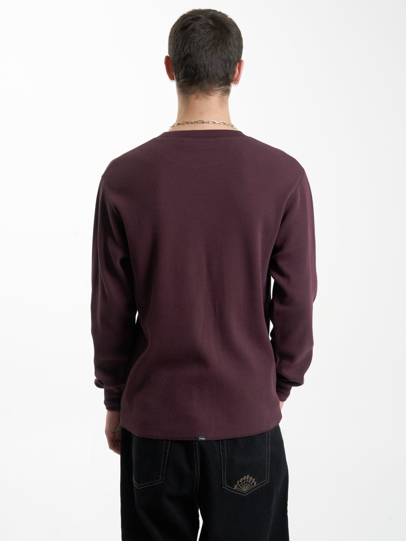 Thrills Union Waffle Long Sleeve  - Wine