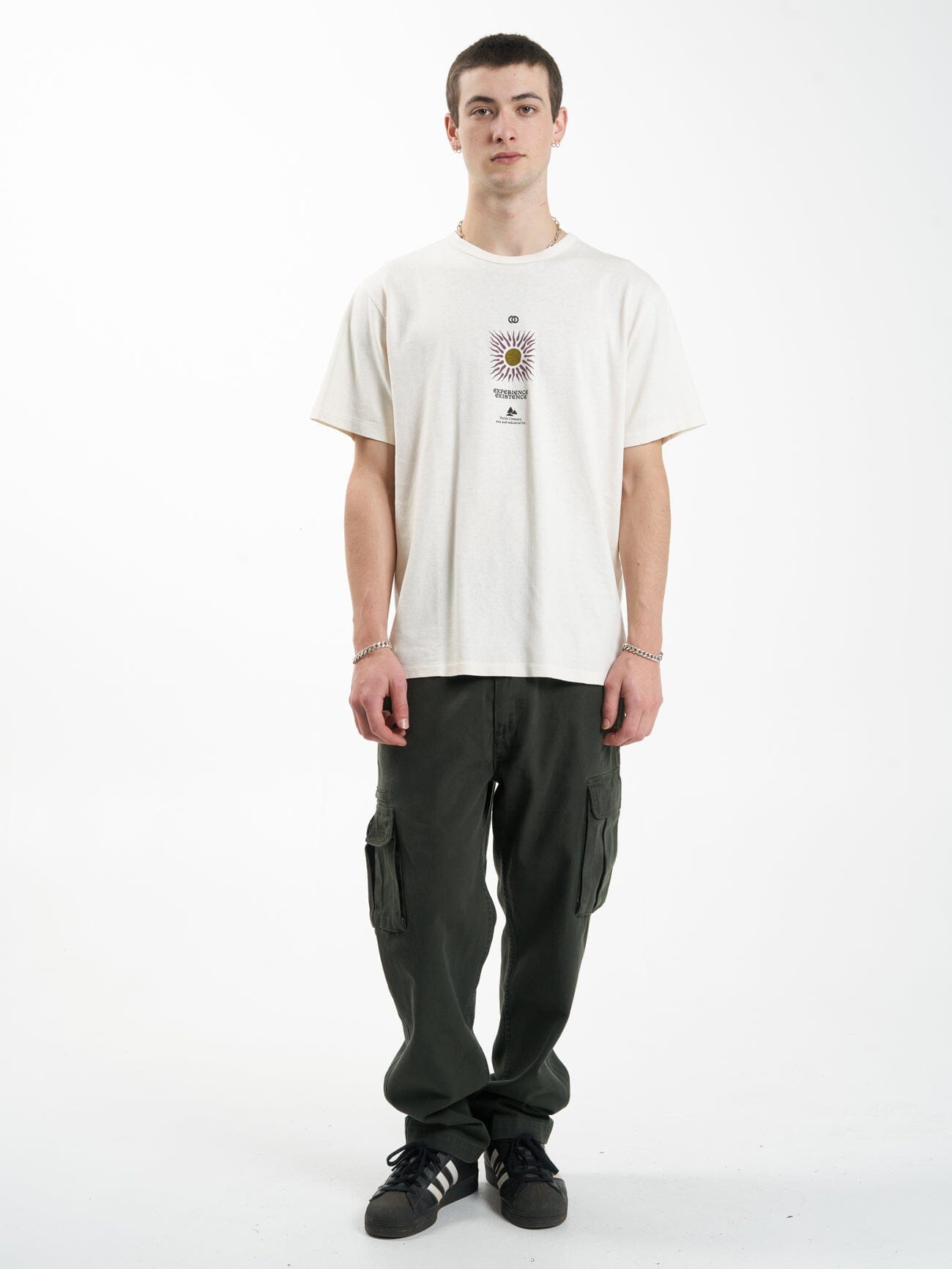 Hemp Experience Existence Merch Fit Tee - Heritage White