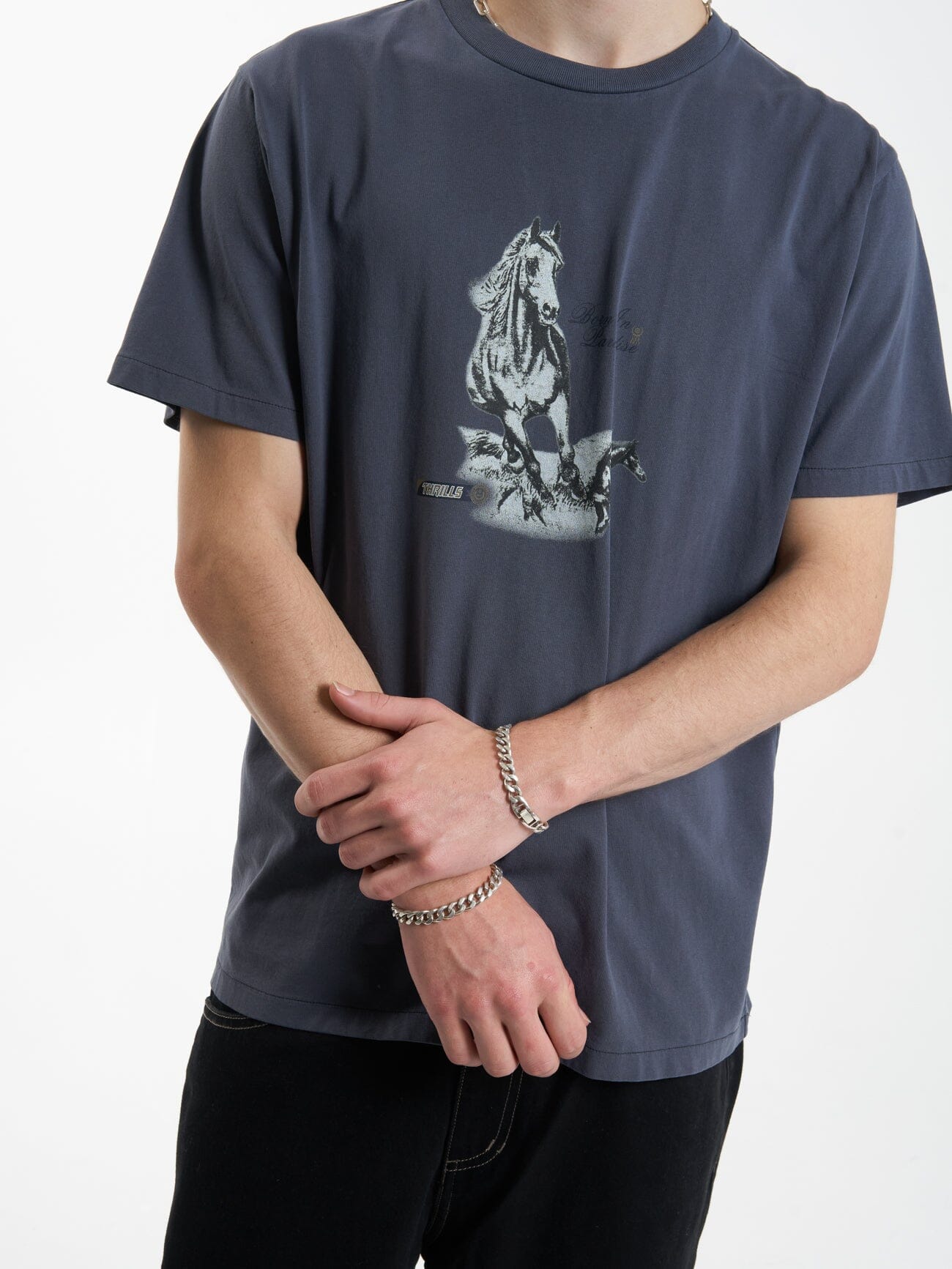 Hell Raising Bronco Merch Fit Tee - Slate