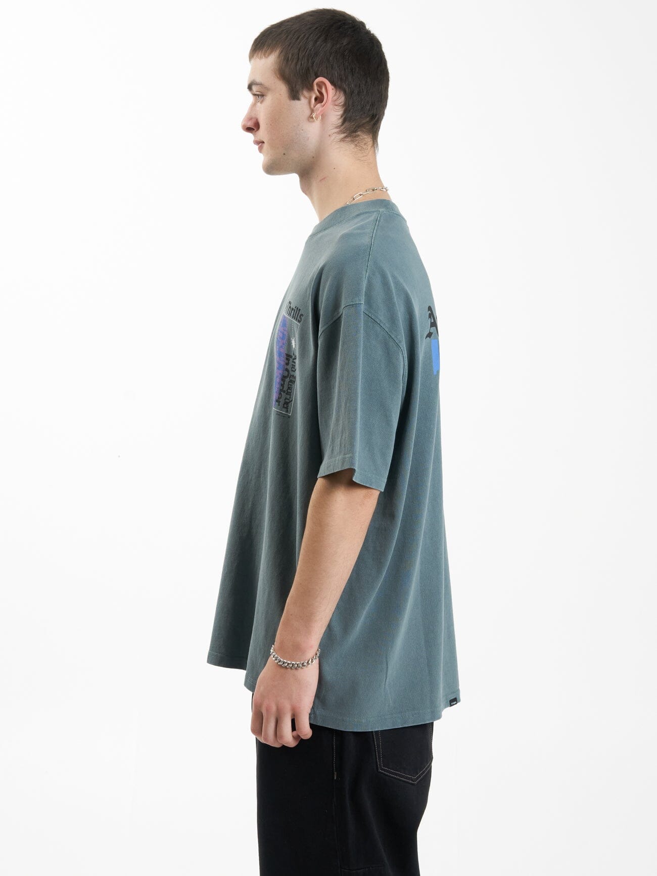 In Order Box Fit Oversize Tee - Stormy Sea