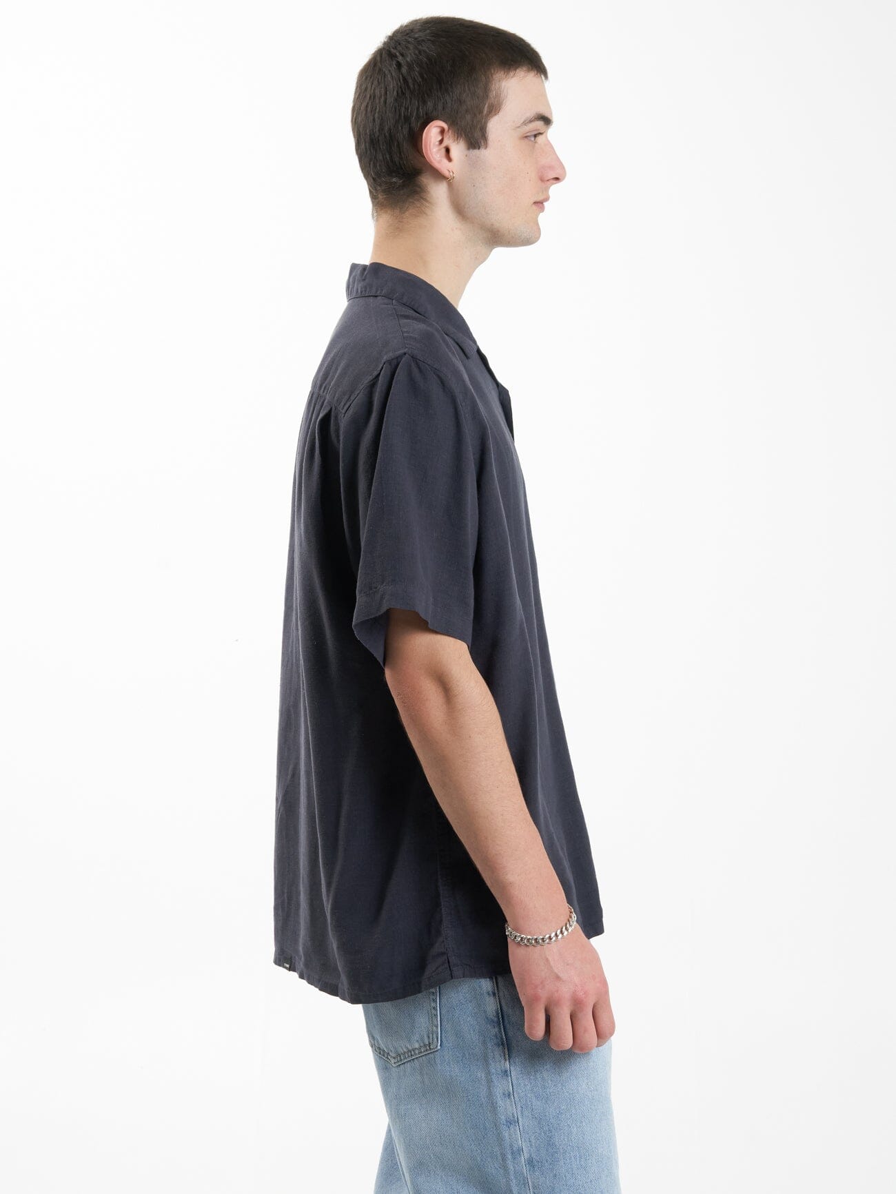 Hemp Minimal Thrills Bowling Shirt - Slate