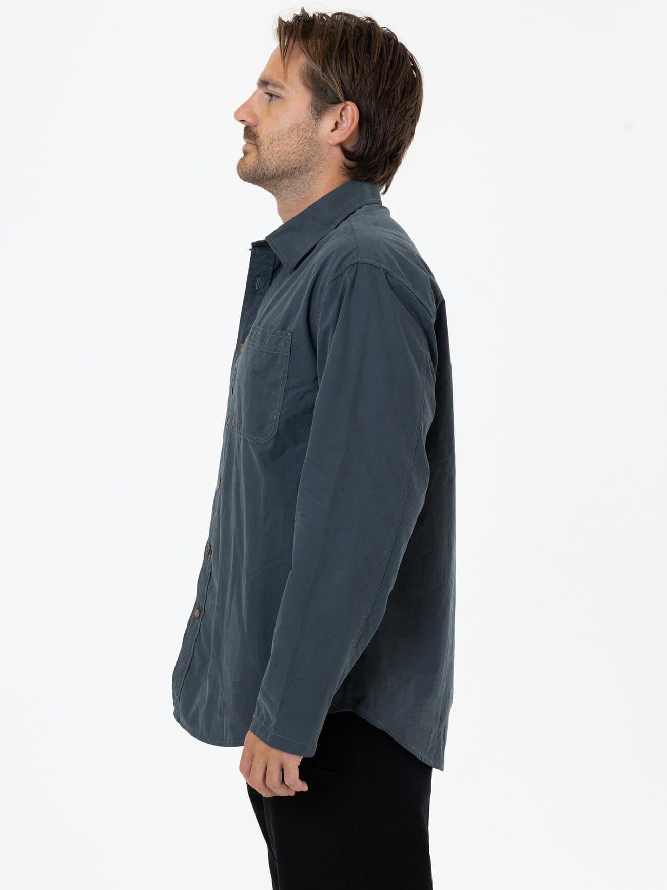 Wisdom Long Sleeve Shirt - Petrol