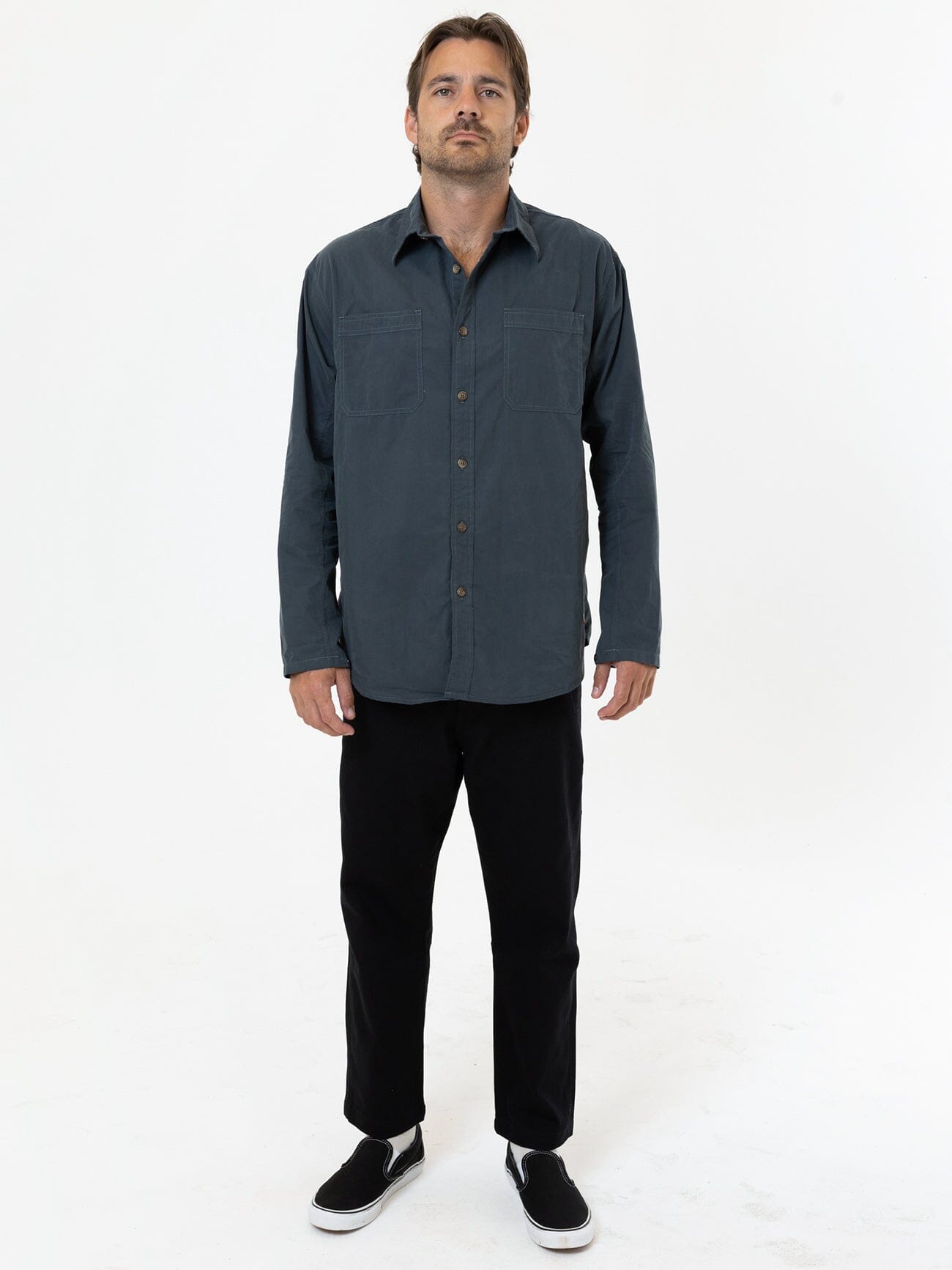 Wisdom Long Sleeve Shirt - Petrol