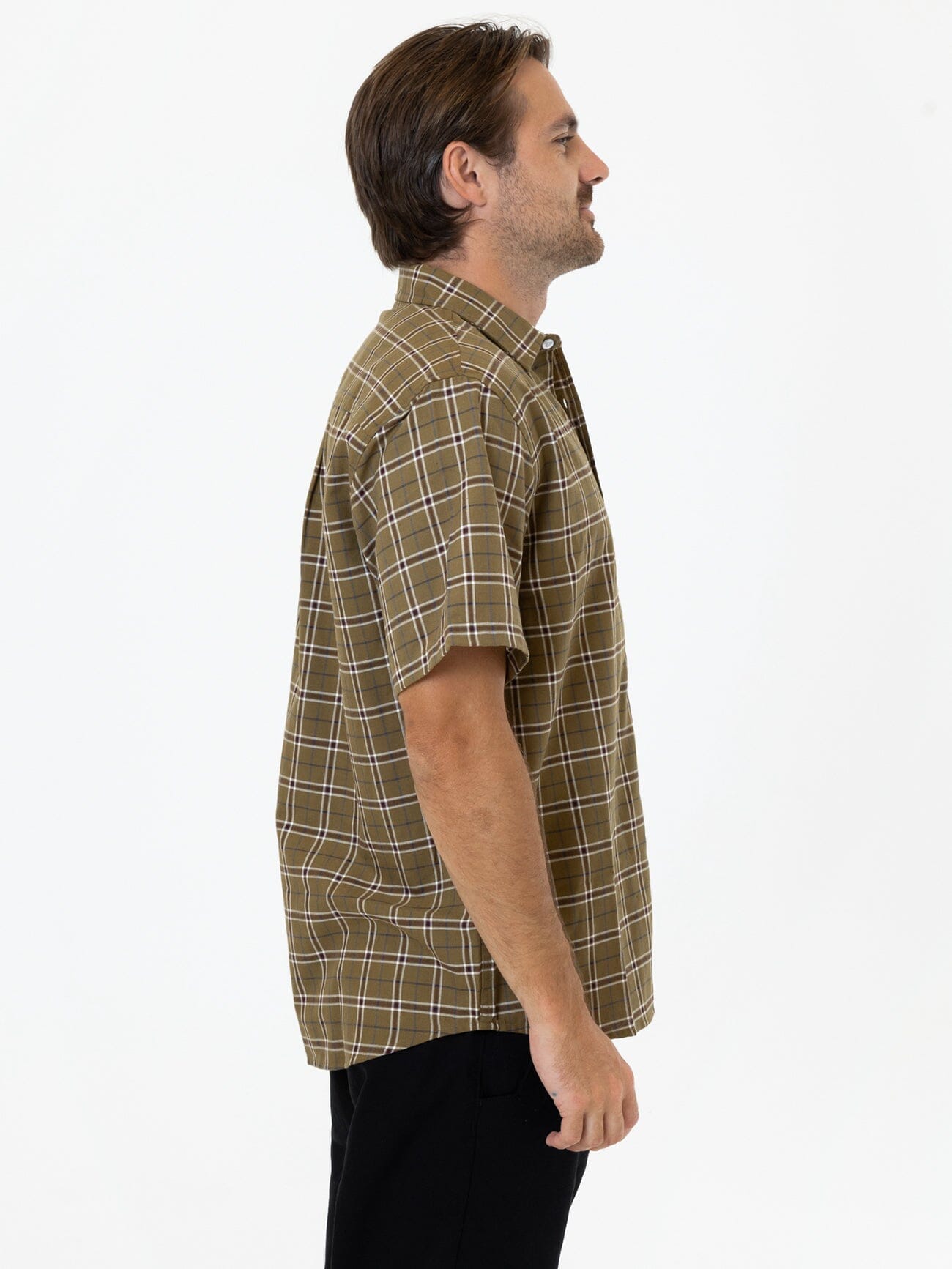 Steadfast Check Short Sleeve Shirt - Mustard Gold