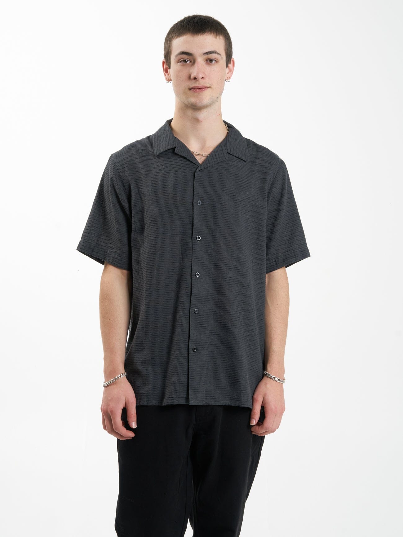 Spectral Bowling Shirt - Dark Charcoal